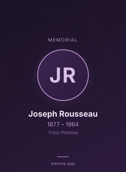 Memorial portrait of Joseph Rousseau
