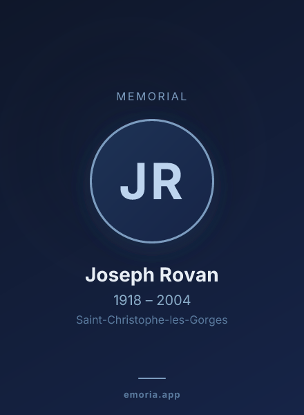 Memorial portrait of Joseph Rovan