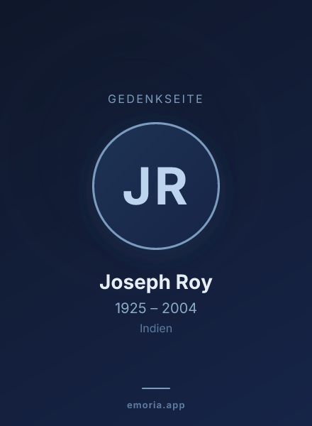 Gedenkportrait von Joseph Roy