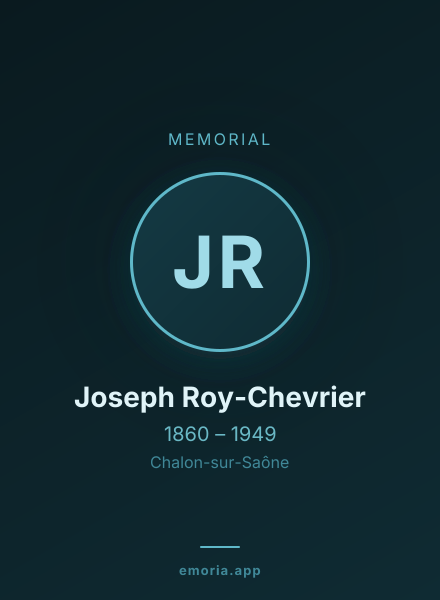 Memorial portrait of Joseph Roy-Chevrier
