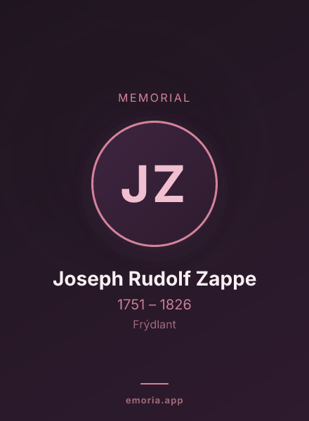 Memorial portrait of Joseph Rudolf Zappe