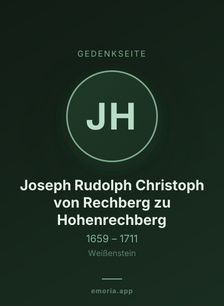 Gedenkportrait von Joseph Rudolph Christoph von Rechberg zu Hohenrechberg