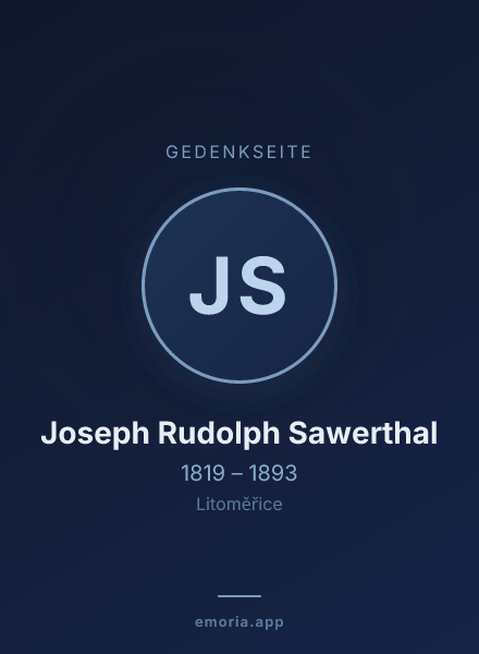 Gedenkportrait von Joseph Rudolph Sawerthal