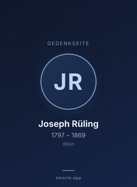 Gedenkportrait von Joseph Rüling
