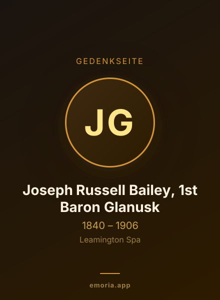 Gedenkportrait von Joseph Russell Bailey, 1st Baron Glanusk