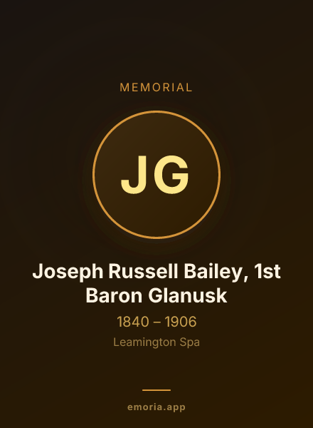 Memorial portrait of Joseph Russell Bailey, 1st Baron Glanusk