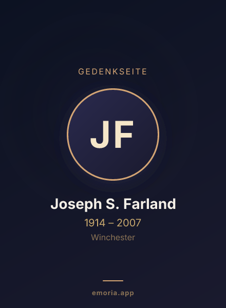 Gedenkportrait von Joseph S. Farland