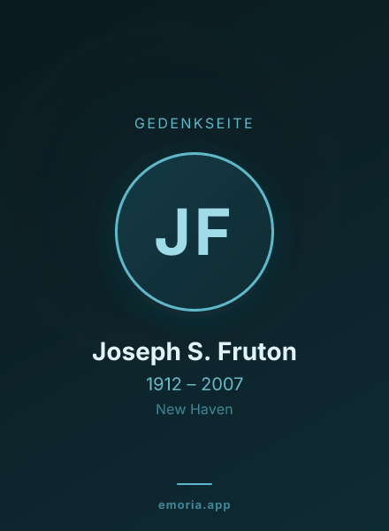 Gedenkportrait von Joseph S. Fruton