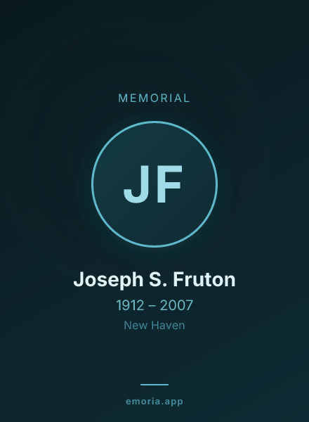 Memorial portrait of Joseph S. Fruton