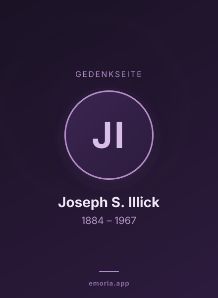 Gedenkportrait von Joseph S. Illick