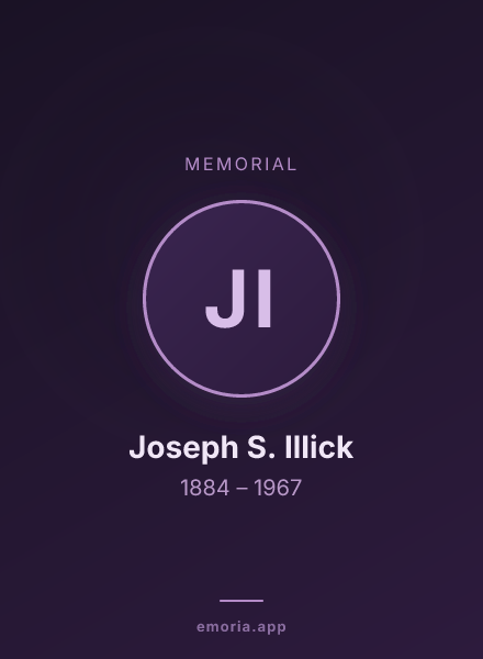 Memorial portrait of Joseph S. Illick