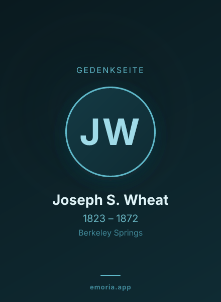 Gedenkportrait von Joseph S. Wheat