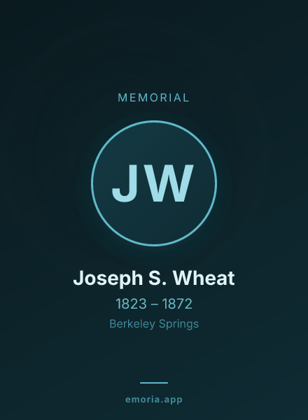 Memorial portrait of Joseph S. Wheat