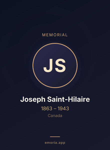 Memorial portrait of Joseph Saint-Hilaire