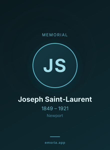 Memorial portrait of Joseph Saint-Laurent