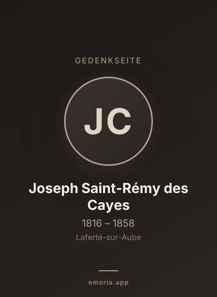 Gedenkportrait von Joseph Saint-Rémy des Cayes
