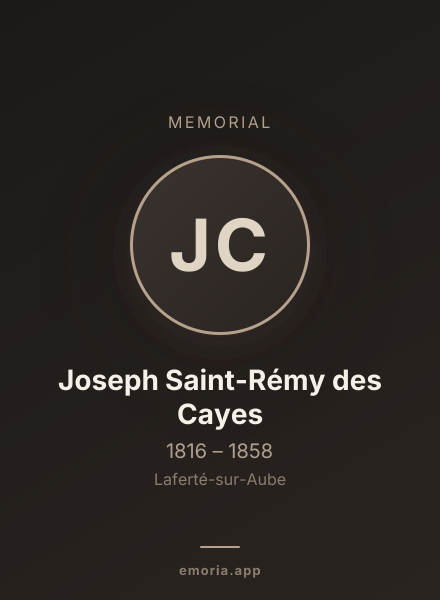 Memorial portrait of Joseph Saint-Rémy des Cayes