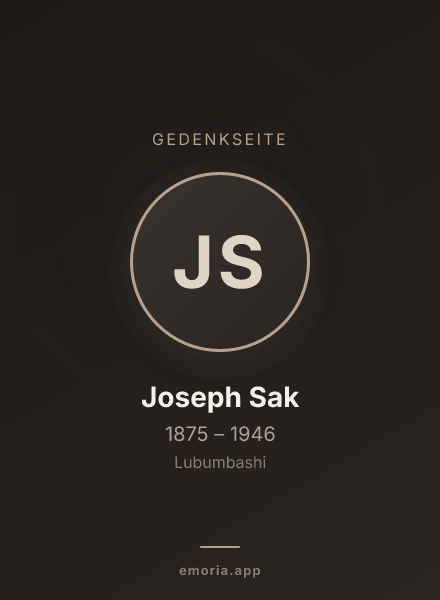 Gedenkportrait von Joseph Sak