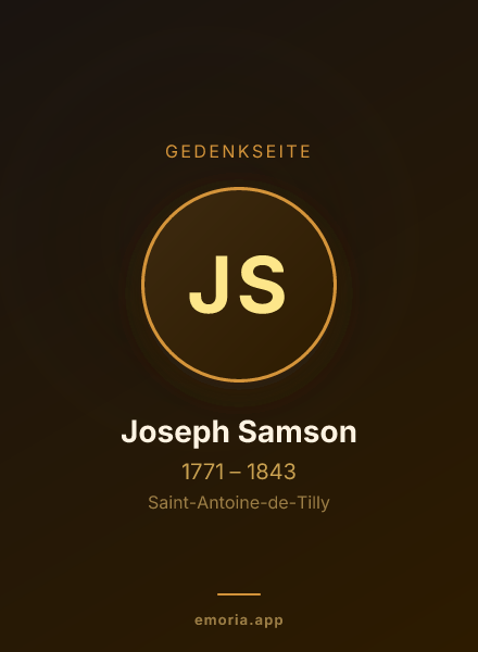 Gedenkportrait von Joseph Samson