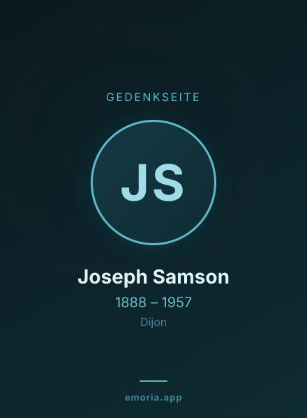 Gedenkportrait von Joseph Samson