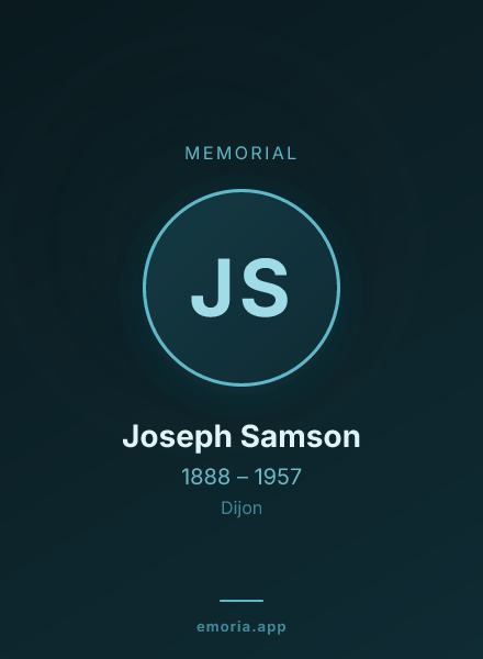 Memorial portrait of Joseph Samson