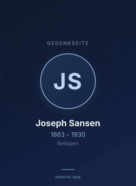 Gedenkportrait von Joseph Sansen