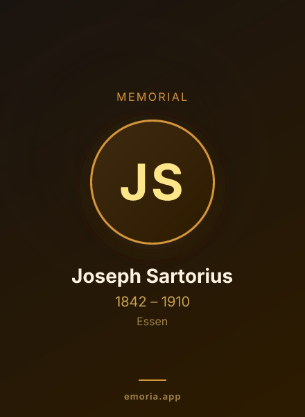 Memorial portrait of Joseph Sartorius