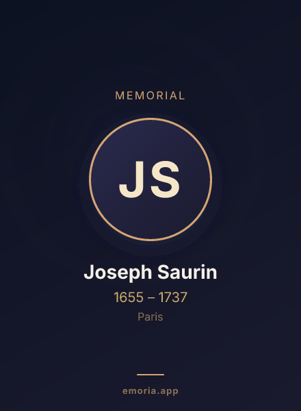 Memorial portrait of Joseph Saurin