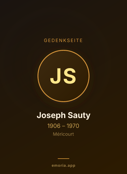Gedenkportrait von Joseph Sauty