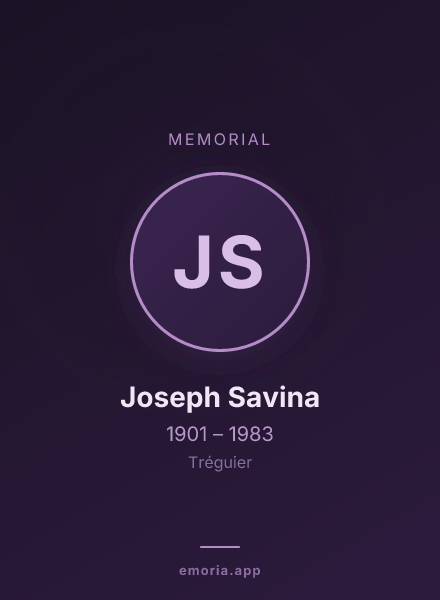 Memorial portrait of Joseph Savina