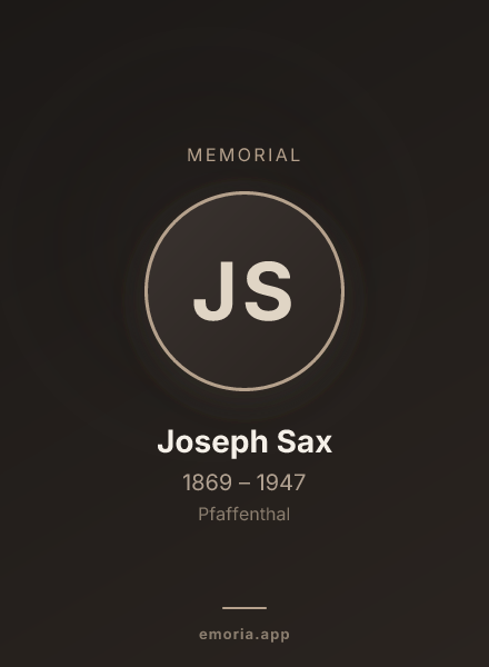Memorial portrait of Joseph Sax