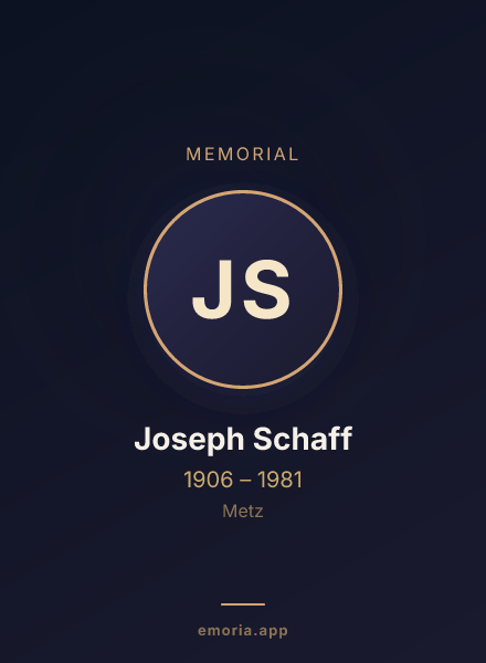 Memorial portrait of Joseph Schaff