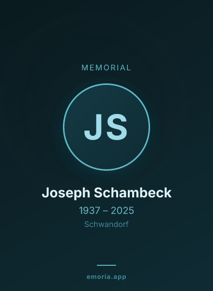 Memorial portrait of Joseph Schambeck