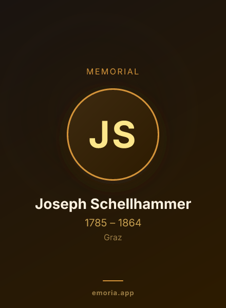 Memorial portrait of Joseph Schellhammer