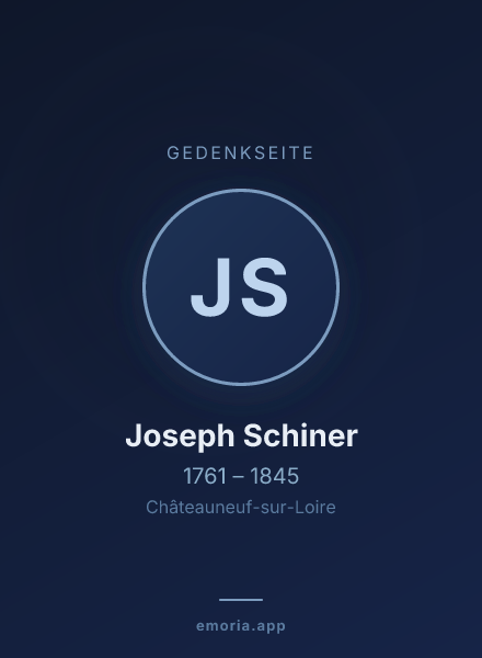Gedenkportrait von Joseph Schiner