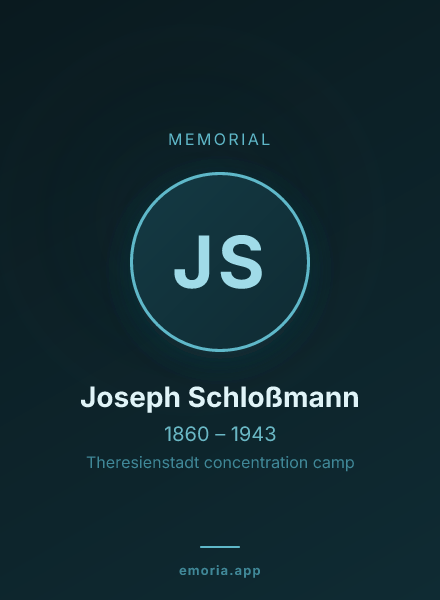 Memorial portrait of Joseph Schloßmann
