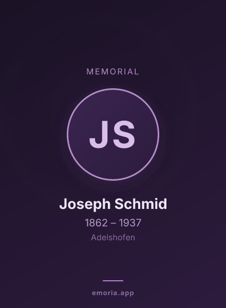 Memorial portrait of Joseph Schmid