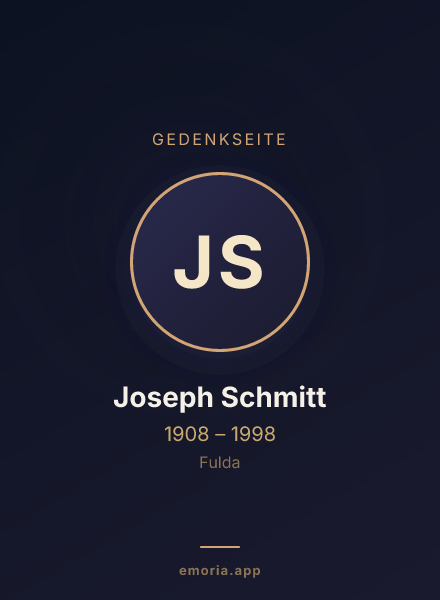 Gedenkportrait von Joseph Schmitt