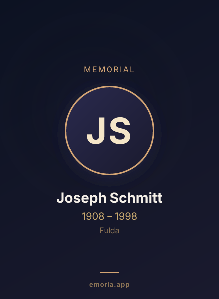 Memorial portrait of Joseph Schmitt