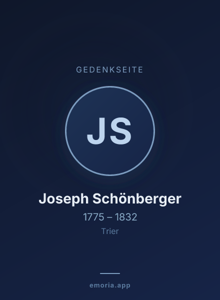 Gedenkportrait von Joseph Schönberger