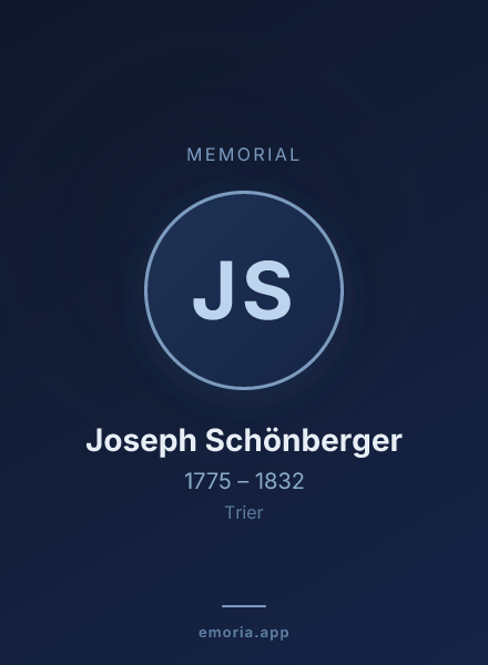Memorial portrait of Joseph Schönberger