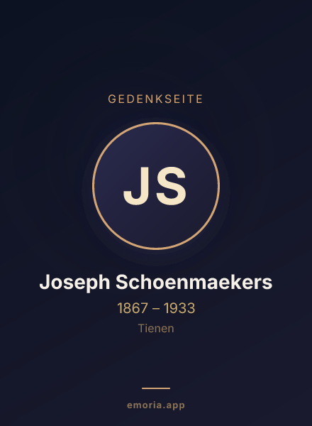 Gedenkportrait von Joseph Schoenmaekers