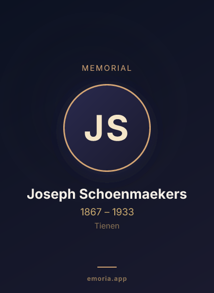 Memorial portrait of Joseph Schoenmaekers