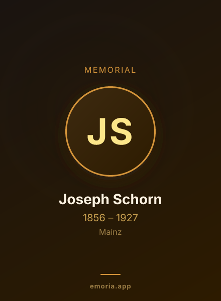 Memorial portrait of Joseph Schorn