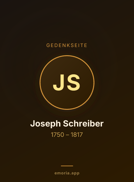 Gedenkportrait von Joseph Schreiber