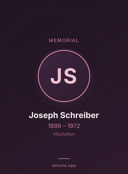 Memorial portrait of Joseph Schreiber