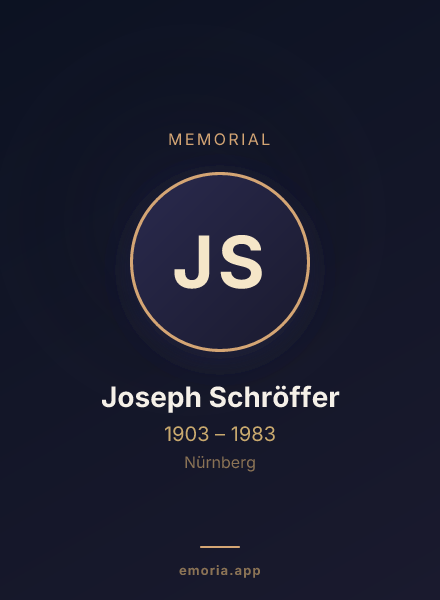 Memorial portrait of Joseph Schröffer