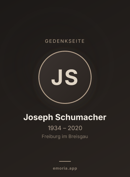 Gedenkportrait von Joseph Schumacher