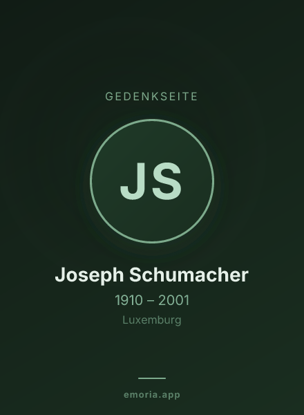 Gedenkportrait von Joseph Schumacher