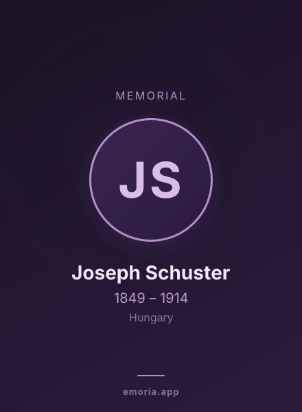 Memorial portrait of Joseph Schuster